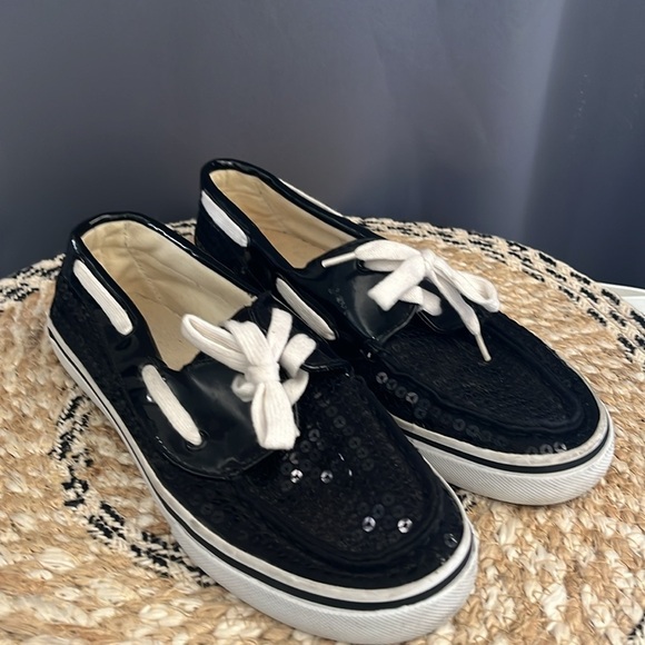 Dexter Women's Black Sequin Loafers Sneakers  7.5 - Picture 2 of 12